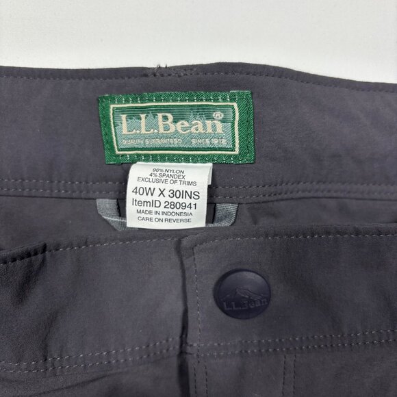 Lot of 2 L.L Bean Gray Nylon Lightweight Hiking Outdoor Travel Pants Mens 40X30 - Picture 7 of 16